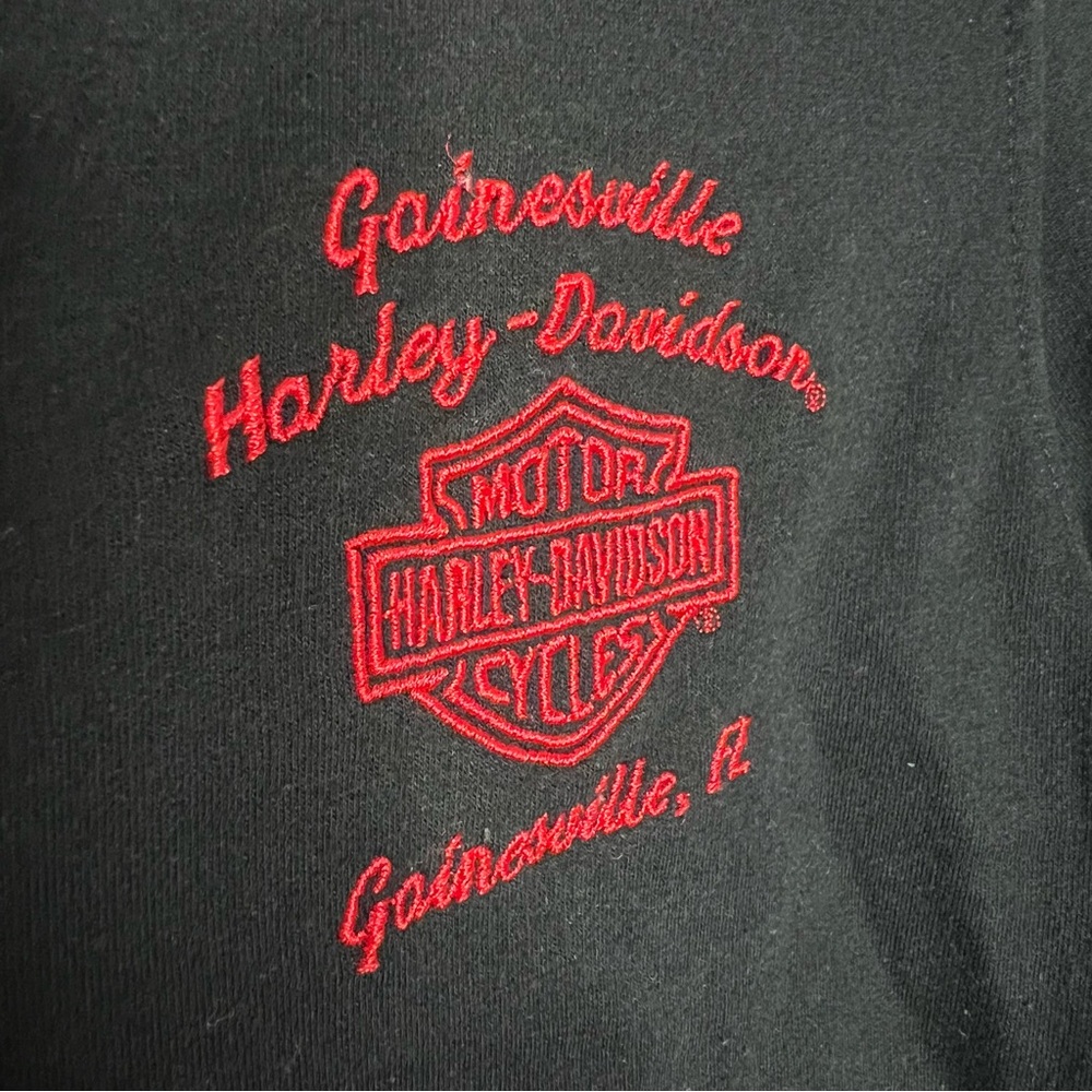 Harley Davidson Women’s Black Red Biker Sparkle Fleece Hoodie Sweater Size M - Picture 4 of 11